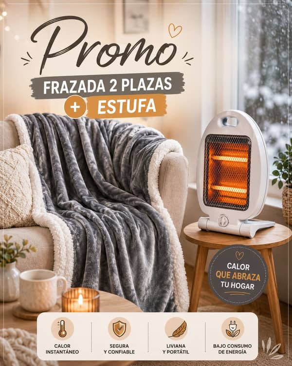Frazada 2 Plaza + Estufa